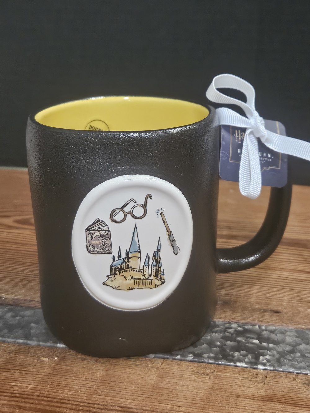 Rae Dunn / Harry Potter Black & Yellow Ceramic Mug - Picture 7 of 7